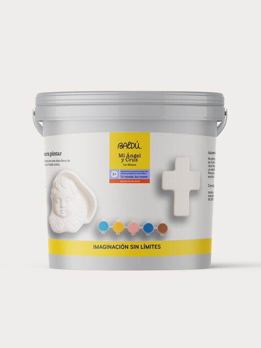 Mi Ángel y Cruz: kit de yesos para pintar
