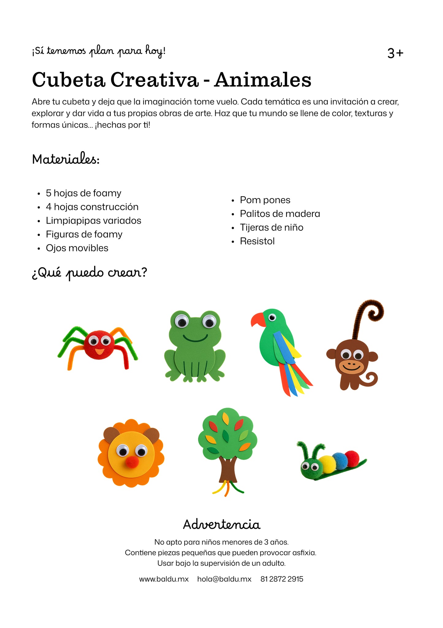 Cubeta Creativa Animales