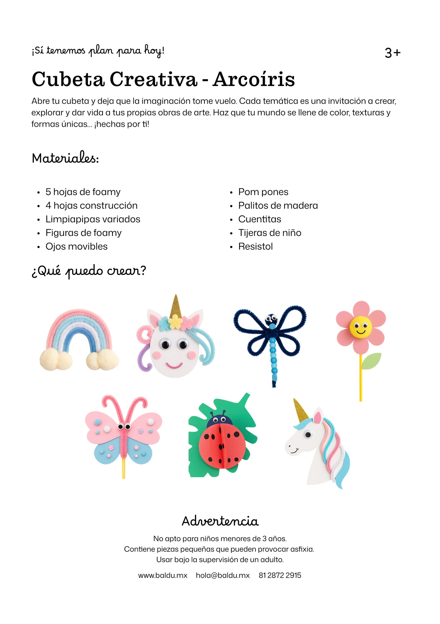 Cubeta Creativa Arcoíris